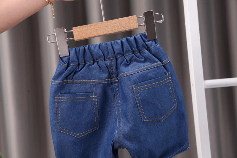 Summer new shirt 2024 boys lapel short-sleeved suit kidsren's clothing kidsren's workwear casual pants shirt two-piece set