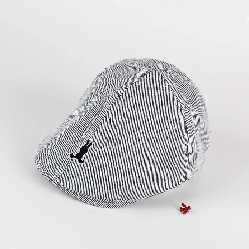 Hot Solid Color Children Berets Stripe Cotton Thin Fashion Simple Kids Hats & Caps Berretto Baby Caps for Boys Girls