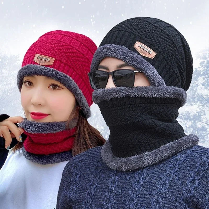 Winter Hat Beanies Hats Beanies For Men Women Wool Scarf Caps Balaclava MaskBonnet Knitted Hat
