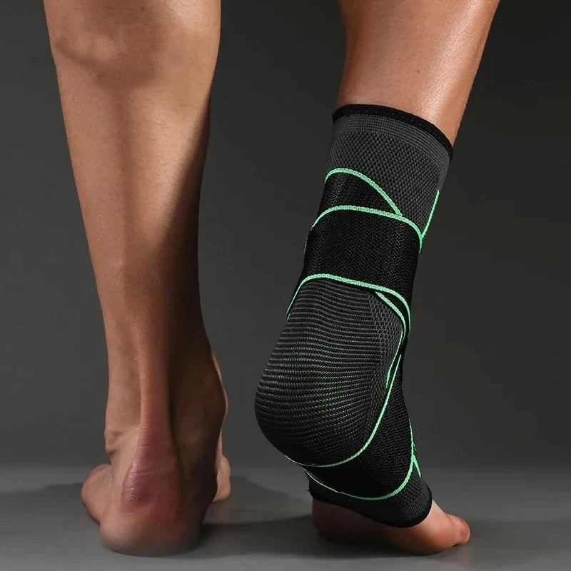 Adjustable Ankle Support Compression Ankle Brace Protector for Running Soccer Basketball Nylon Knitted Bandage Ankle Strap