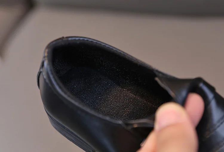 Children's Leather Shoes for Boys Toddler Kids Party Wedding Formal Performance Shoes School All-match Black White Loafers Shoes