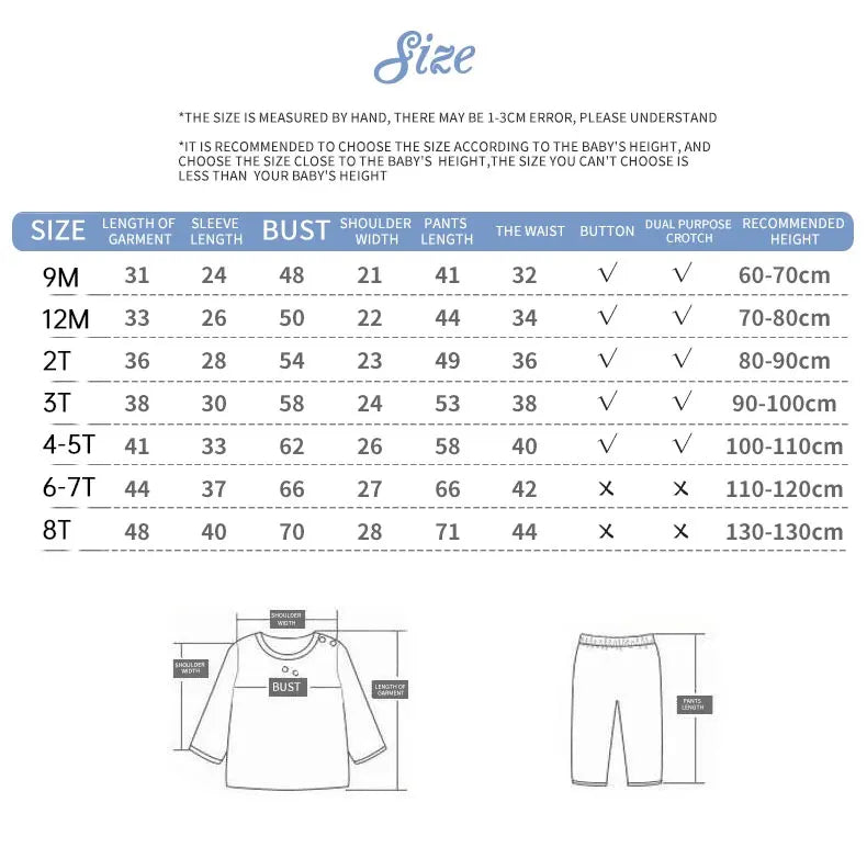 Children Kids Clothes Sets Boys Girls Suit Pajamas Clothinng Pants Cartoon Autumn Winter Sleepwear Outfits