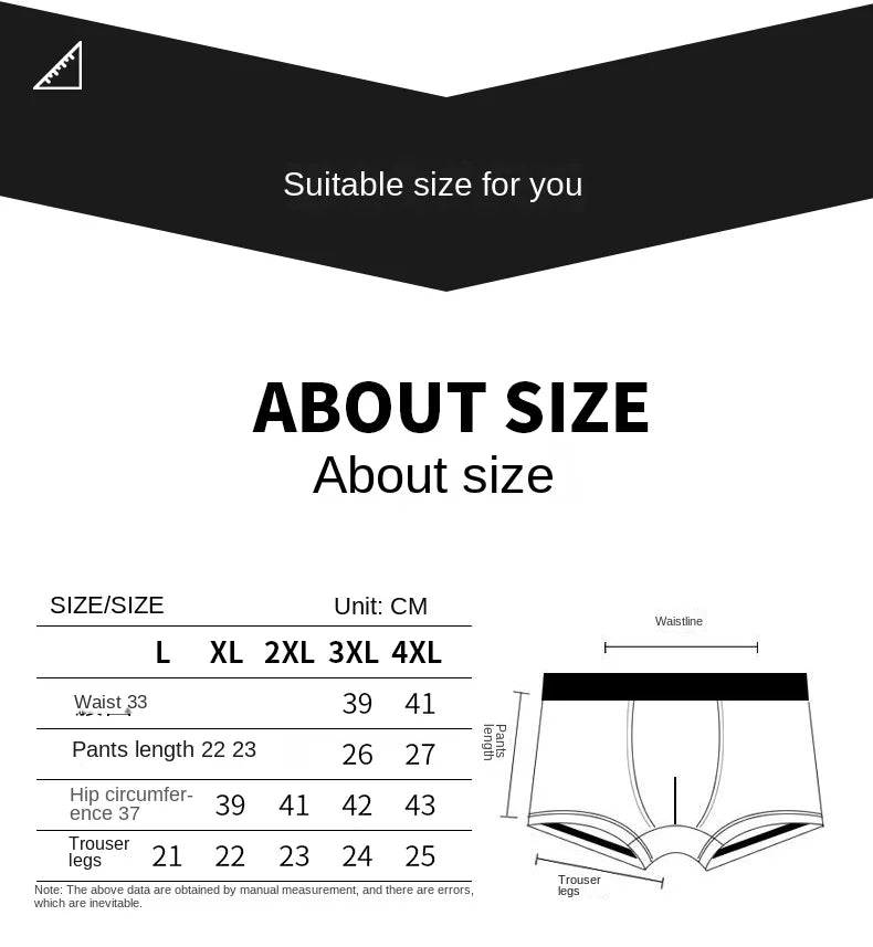 Men Panties Male Underpants Man Pack Shorts Boxers Underwear Slip Homme Calzoncillos Bamboo Hole U Convex Pouch Large Size 5XL