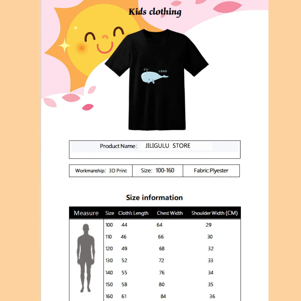 Children Clothing Girls Enchanting 3d Fairy Print Short Sleeve T Shirt Tops Comfortable Crew Neck Casual Tees Kids Girl Clothes