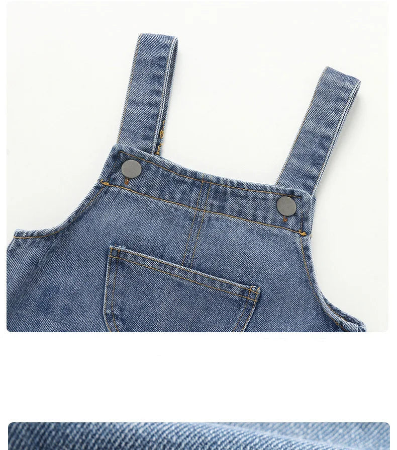 MILANCEL New Arrival Children Clothes Baby Girls Boys Overalls Solid Brief Style Toddler Denim Overol Jumpsuits