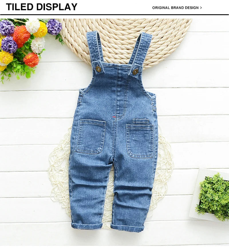IENENS Boy Girl Overalls Toddler Clothes Child Jumpsuit Infant Denim Dungarees 1 2 3 4 Years Spring Autumn Baby Soft Jeans
