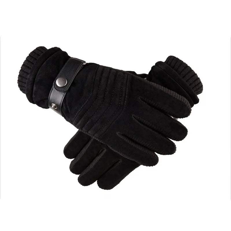 Touch Screen Winter Warm Men's Gloves Genuine Leather Casual Gloves Mittens for Men Outdoor Sport Full Finger Glove
