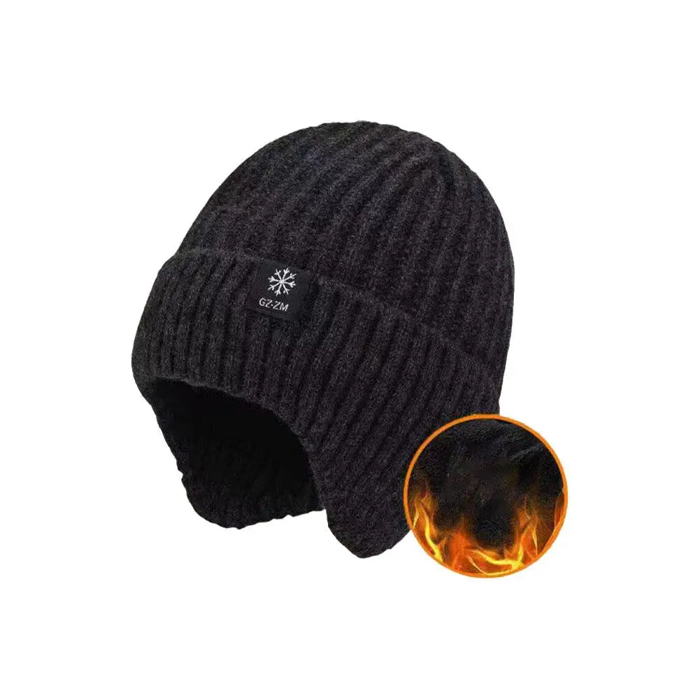 Male Winter Warm Hat Thickened Knitted Woolen Capprotect Ears For Middle-aged And Elderly People Father And Grandfather
