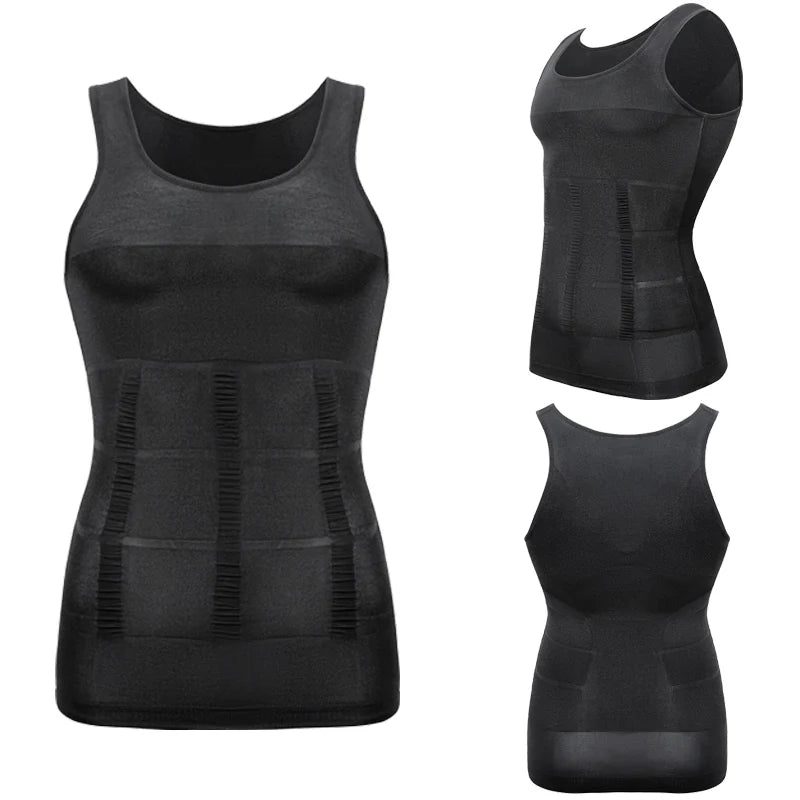 Men Slimming Body Shaper Vest Shirt Abs Abdomen Slim Gym Workout Corset Tummy Control Compression Tank Top Sleeveless Shapewear