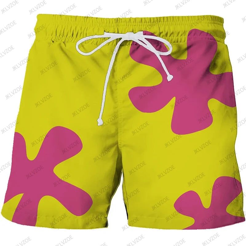Summer New 3D Anime Men Women Patrick Star Board Shorts Trunks Quick Dry Beach Swiming Shorts Hip Hop Short Pants Beach Clothes