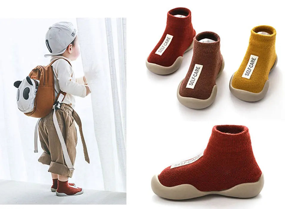 Baby Sock Shoes Anti Slip Toddler First Walking Shoe Child Infant Floor Booties Newborn Rubber Sole Indoor Slippers for Boy Girl