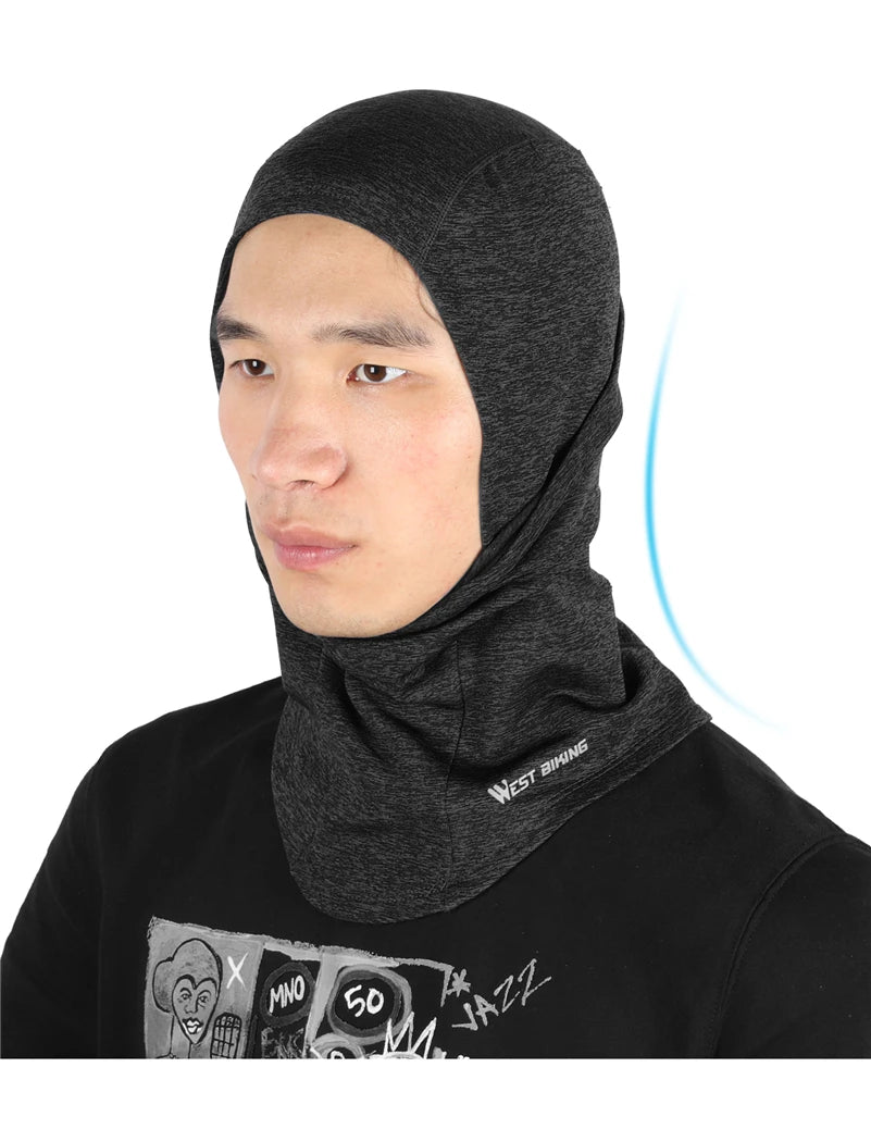 WEST BIKING Winter Cycling Scarf Fleece Keep Warm Balaclava Men Women Bicycle Hat Headwear Ski Helmet Liner Windproof Sport Cap