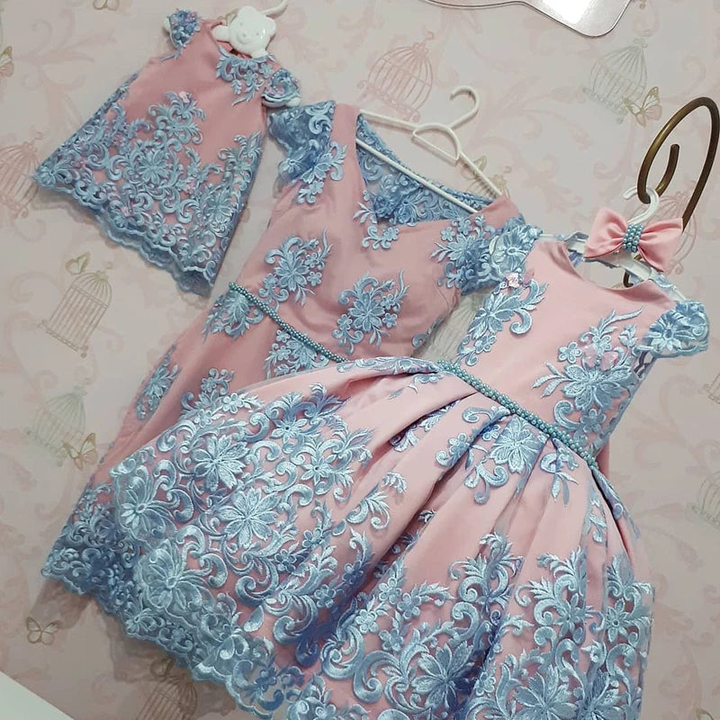 Snow White Princess Flower Dress for Baby Girls Kids Birthday Formal Gala Costumes Baby Girls Christmas Luxury Backless Clothes