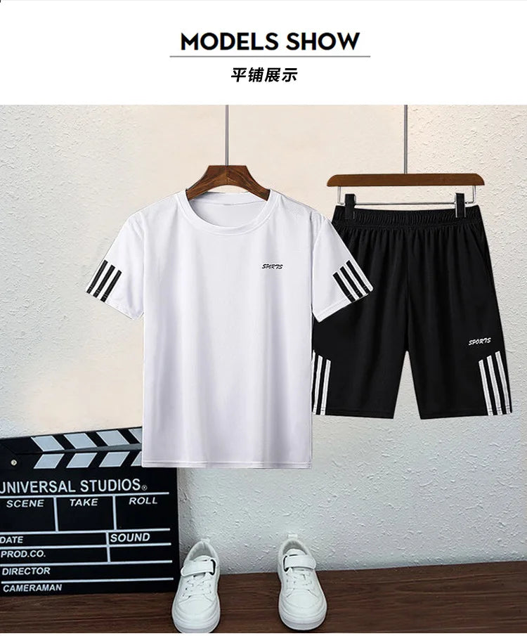 Children Boy & Girl Quick Dry Badminton Clothes Uniform Kid Tennis Jerseys Short Sleeve Tshirt Top and Shorts 2pcs Tracksuit