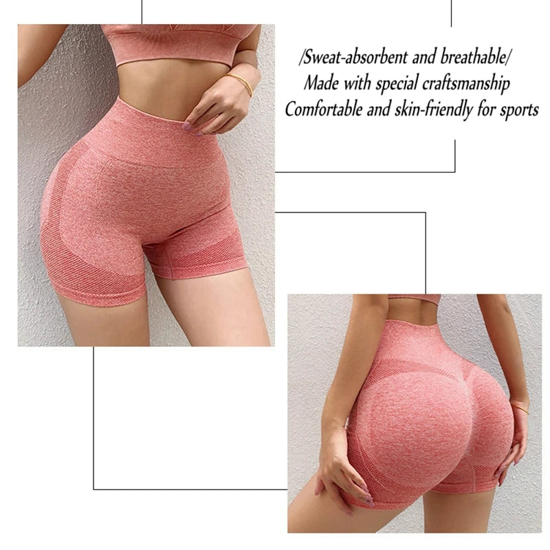 Grils Women Yoga Shorts High Waist Workout Shorts Fitness Yoga Lift Butt Fitness Ladies Yoga Gym Running Short Pants Sportswear