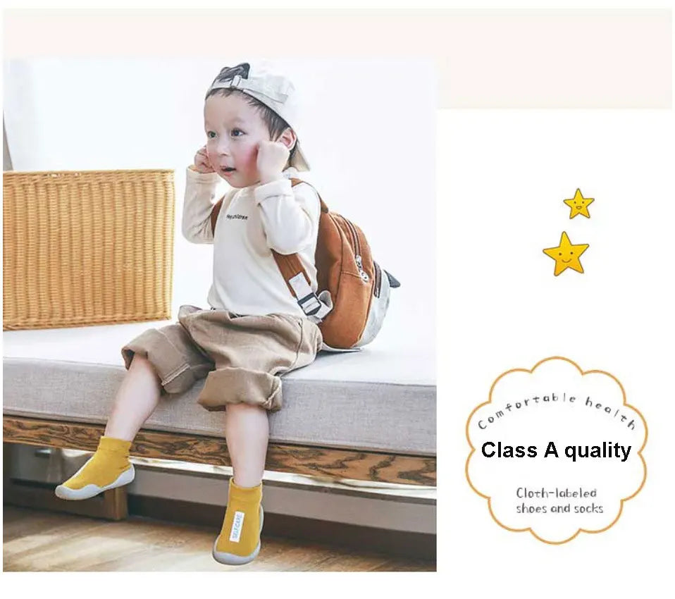 Baby Sock Shoes Anti Slip Toddler First Walking Shoe Child Infant Floor Booties Newborn Rubber Sole Indoor Slippers for Boy Girl