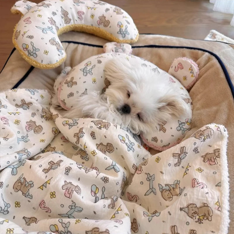 Dog Bed Blanket Soft Cozy Pet Cushion For Small Large Dogs Spring Autumn Warm Travel Mats French Bulldog Chihuahua Supplies