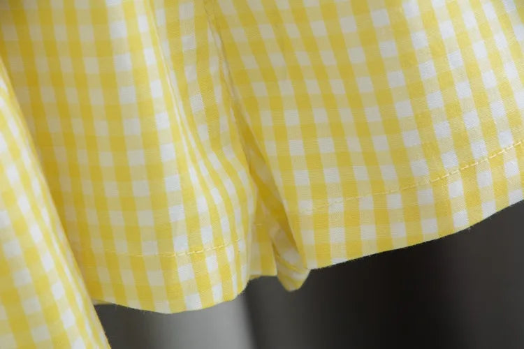 Summer Clothing Sets Baby Girl Cute Fruit Cotton Girls Plaid Sweet Princess 2pcs Suit Children's Clothing Kids Vestidos