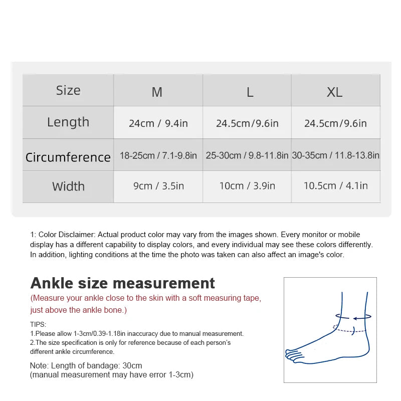 1 Pc Adjustable Compression Ankle Support Men & Women, Strong Ankle Brace Sports Protection