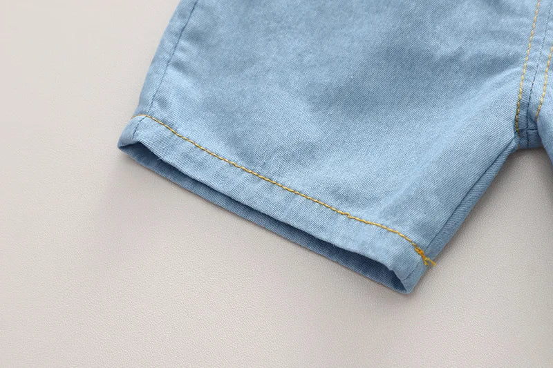 Summer new shirt 2024 boys lapel short-sleeved suit kidsren's clothing kidsren's workwear casual pants shirt two-piece set