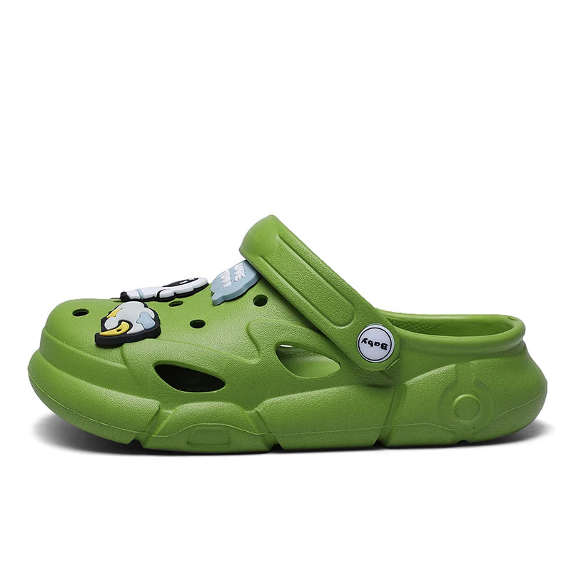 2023 New Girls Clogs Children Sandals 6-12 Years Kids Casual Summer Shoes Sports Soft Thick Sole Slippers for Girl
