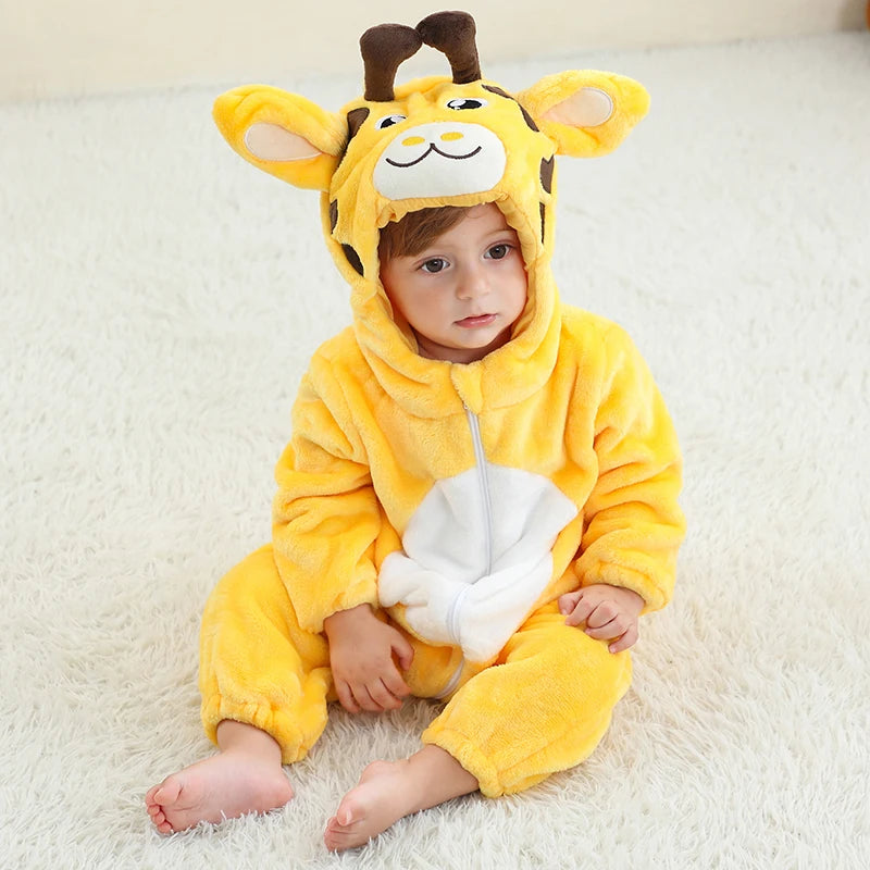 MICHLEY NEW Halloween Blue Dragon Baby Rompers Winter Costume Clothes Cartoon Jumpsuit Bodysuits Overall For Girl Boy Bebe 2-36M