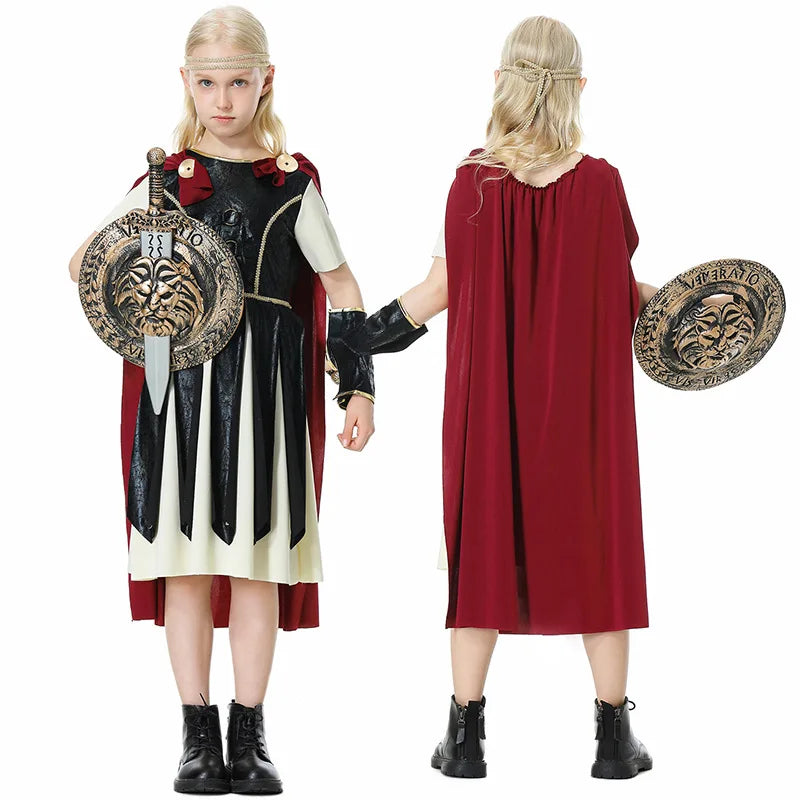 Sparda Soldier Cosplay Costume Halloween Family Set Festival Outfit Fancy Roman Gladiators Playsuit For Adult Kid Carnival Party