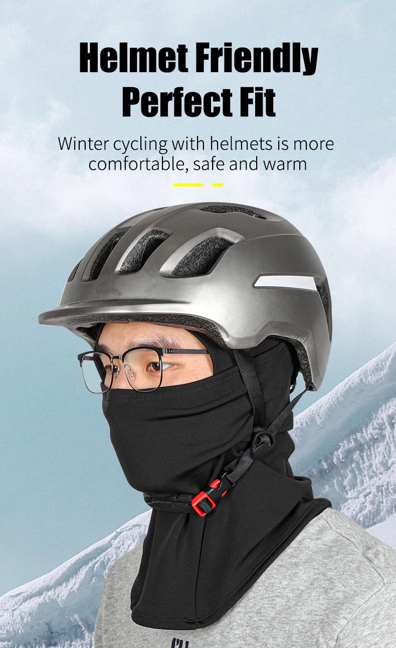 WEST BIKING Winter Cycling Scarf Fleece Keep Warm Balaclava Men Women Bicycle Hat Headwear Ski Helmet Liner Windproof Sport Cap