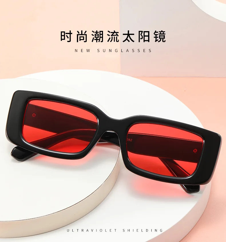 Fashion Luxury Design Square Sunglasses Men Women Small Rectangle Street Sun Glasses Ladies Vintage Driving Custom Shades