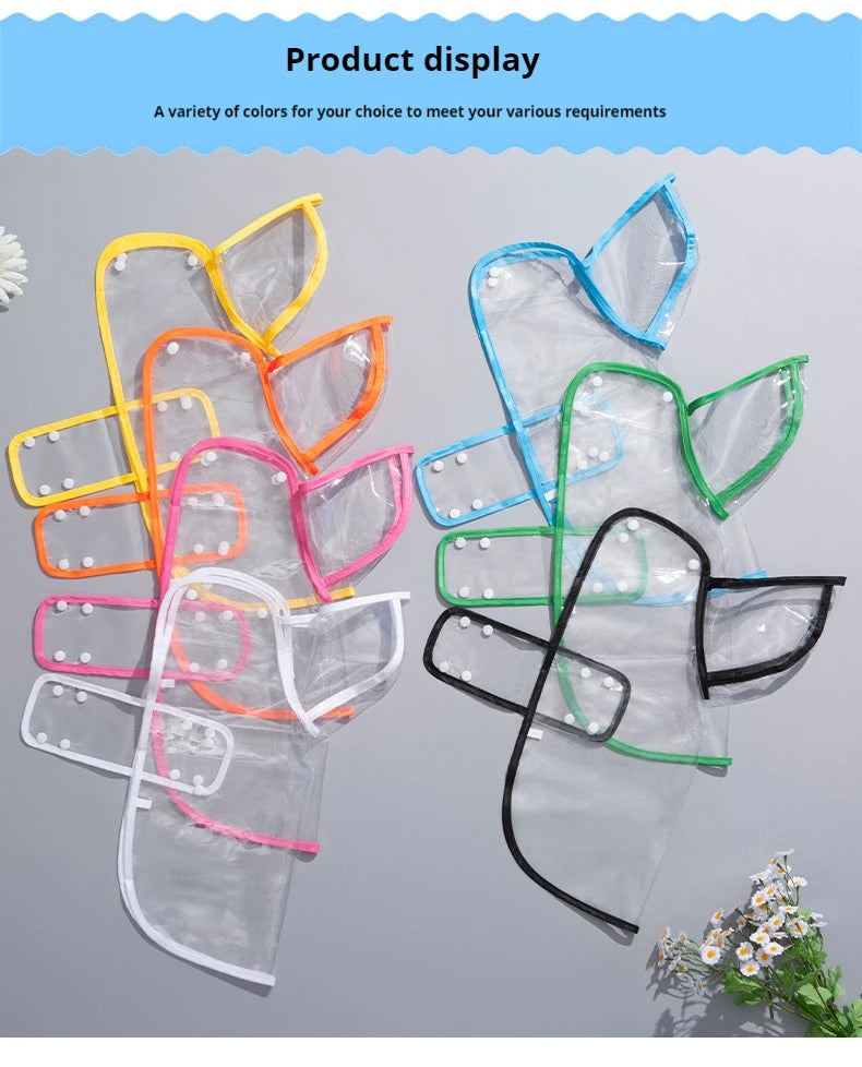 New Raincoat Pet Transparent Outgoing Raincoat Thickened Windproof and Waterproof Large, Medium, and Small Dog Clothes Plastic F