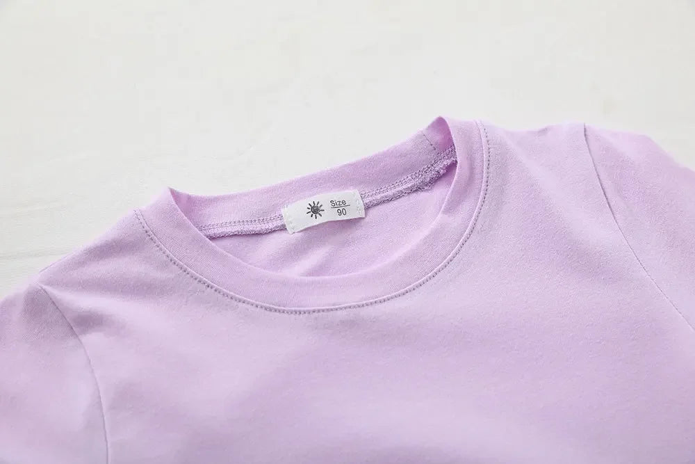 2-7T Toddler Kid Tshirt Summer Cotton Baby Boy Girls Clothes Short Sleeve Tee Top Casual Infant T Shirt Childrens Outfit