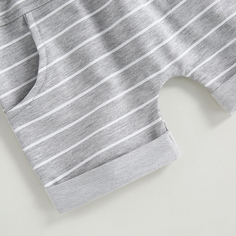 2023-03-01 Lioraitiin 0-4Years Kids Baby Boy 2Pcs Summer Outfits Striped Sleeveless Tank Tops and Stretch Shorts Pocket Set