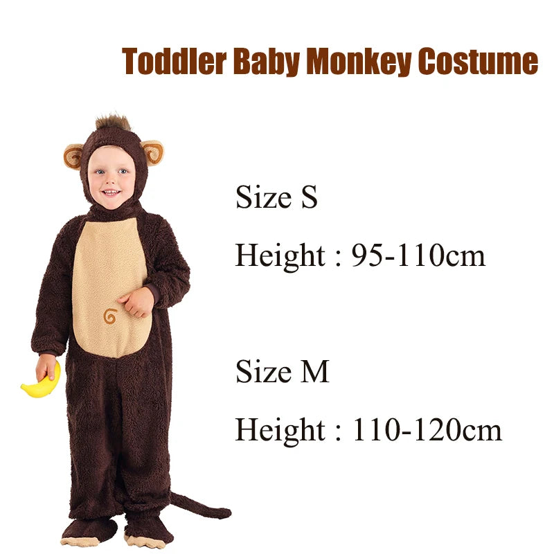 Adult Animal Cosplay 2022 Family Monkey Costume Baby Toddler Monkey Halloween Costume