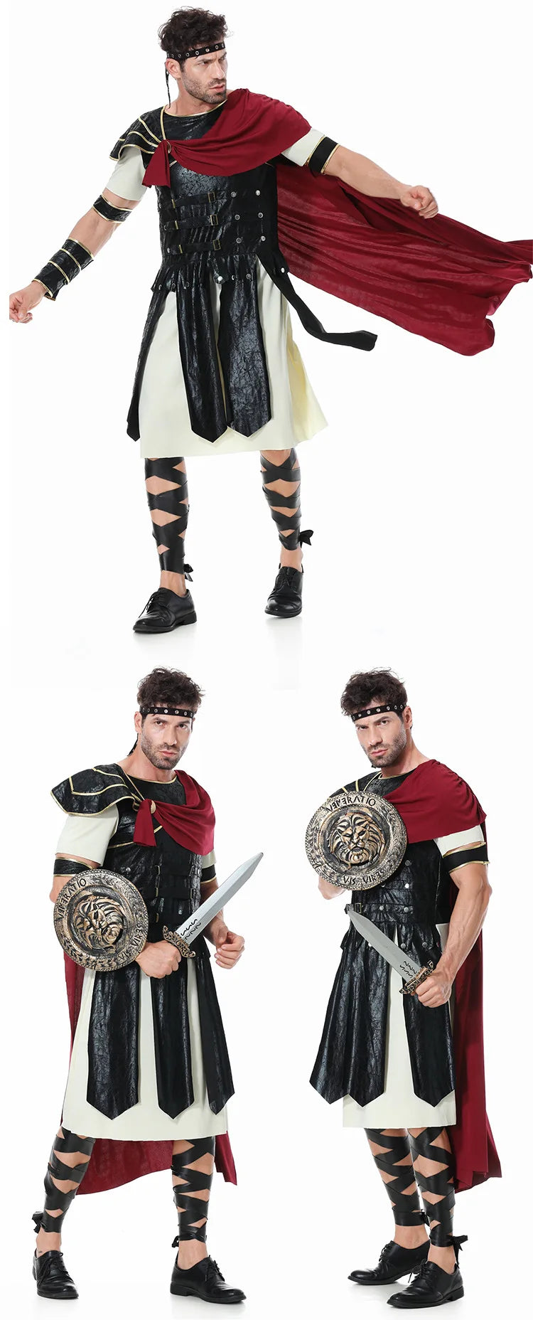 Sparda Soldier Cosplay Costume Halloween Family Set Festival Outfit Fancy Roman Gladiators Playsuit For Adult Kid Carnival Party
