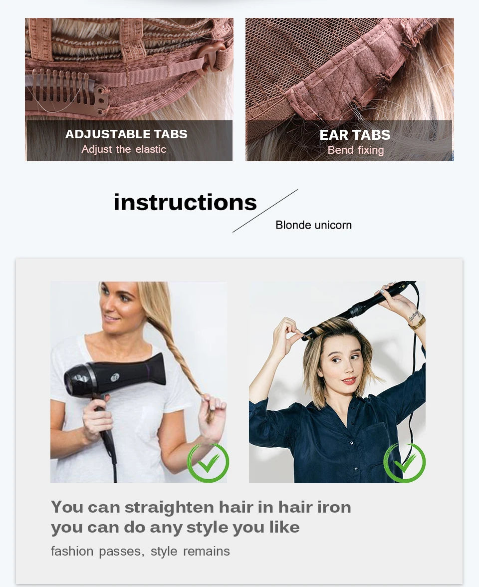 Short Straight Bob Wigs with Bangs Black Brwon Highlight Wig Daily Cosplay Natural Synthetic Hair Wigs for Women Heat Resistant