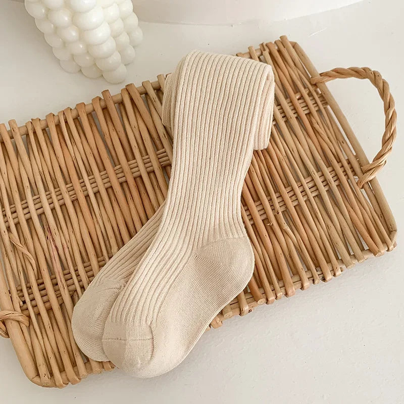 Baby Boys Girls School Student Uniform Pantyhose Pants Striped Leggings Tights Solid Stretch Kids Children Knitting Trousers
