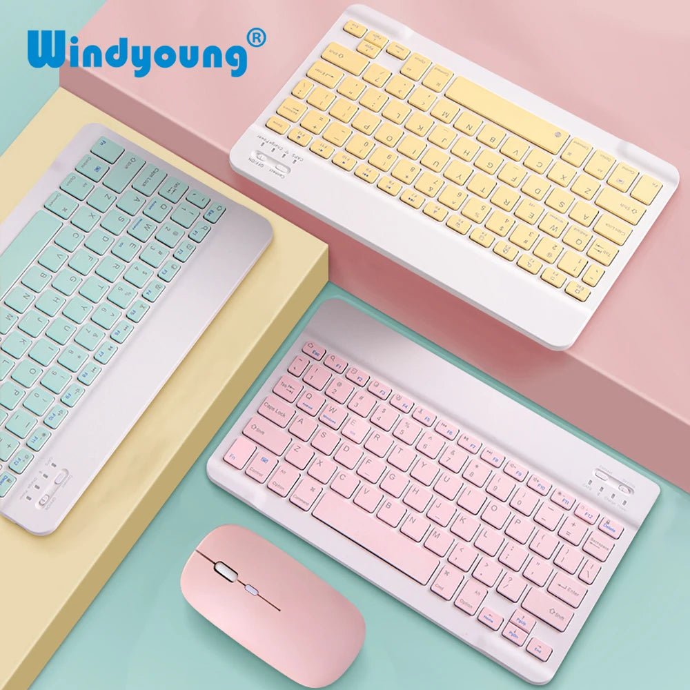 Wireless Bluetooth Keyboard and Mouse for iPad Samsung Huawei Xiaomi Tablet Laptop Smartphone Mini Keyboards Android IOS Windows
