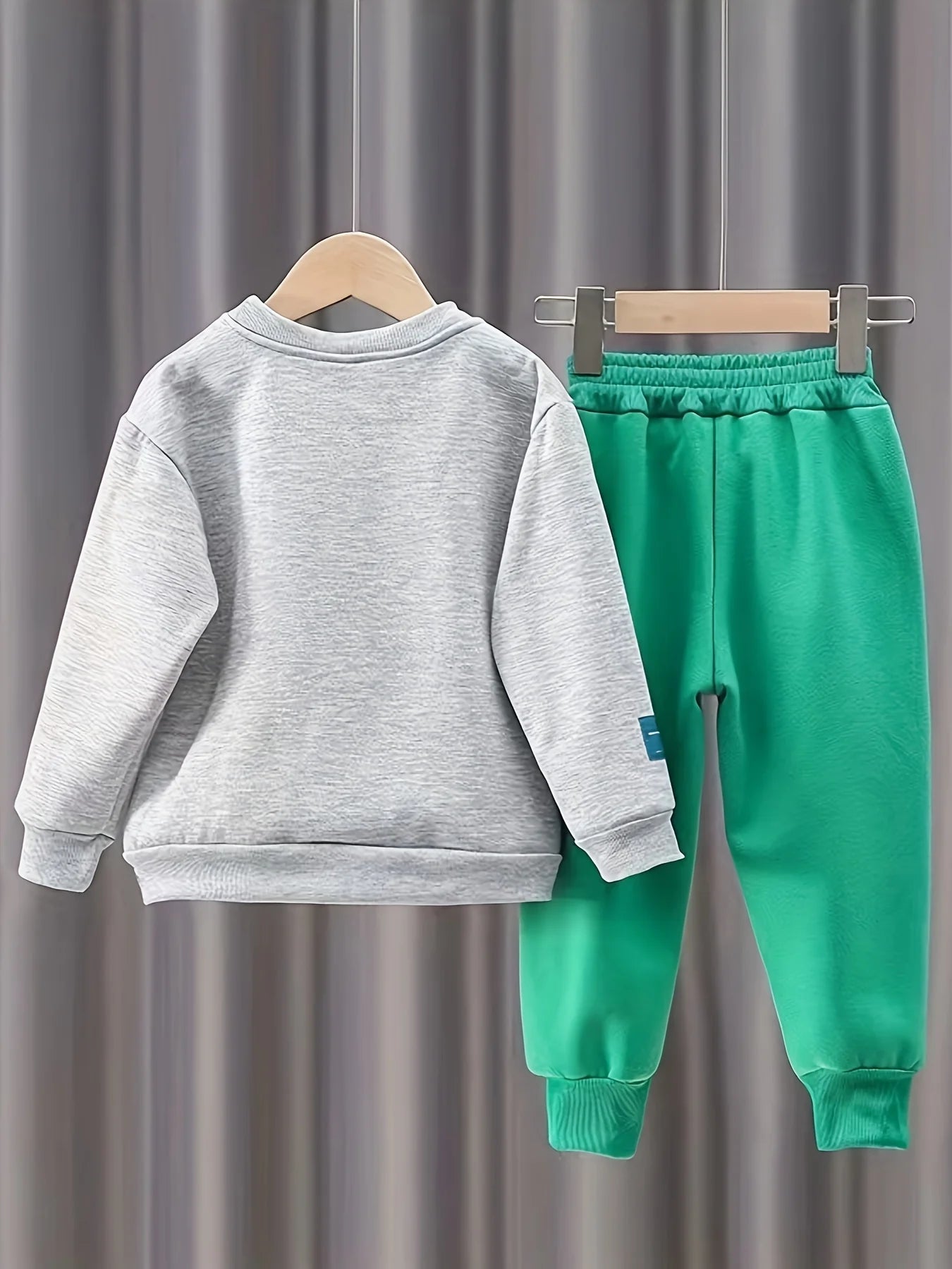 Spring Autumn Kid Clothes Boy Fashion Children's Set Two Pieces Sweatshirt Pant Outfit