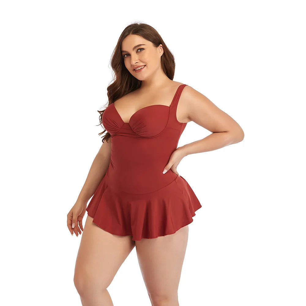 Large Size Women's Swimsuit 2025 Stylish New Bikini Set Swimwear for Women Sexy Swim Chubby Bathing Suits Swimming One Piece