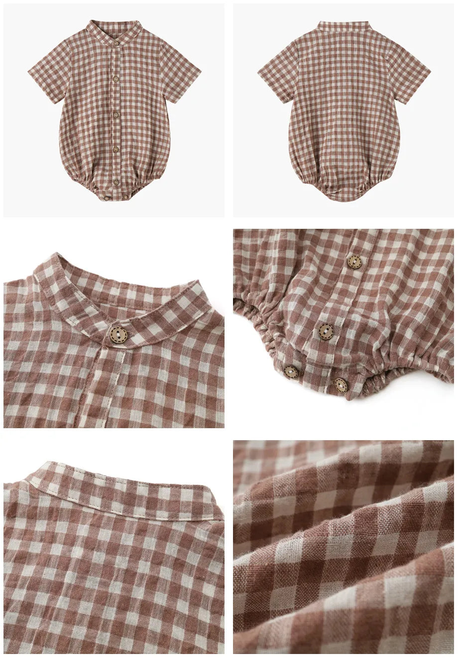 Clearance AS 2024 Summer Gingham Collection plaid Family matching baby kids boys girls clothes cotton linen fabric kids wear