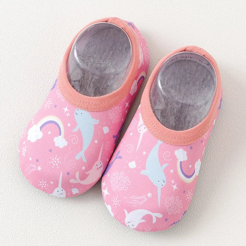 Children Swimming Surf Sports Sneakers Summer Boy Girl Non-Slip Aqua Swim Socks Baby Kids Cartoon Animal Pool Beach Water Shoes
