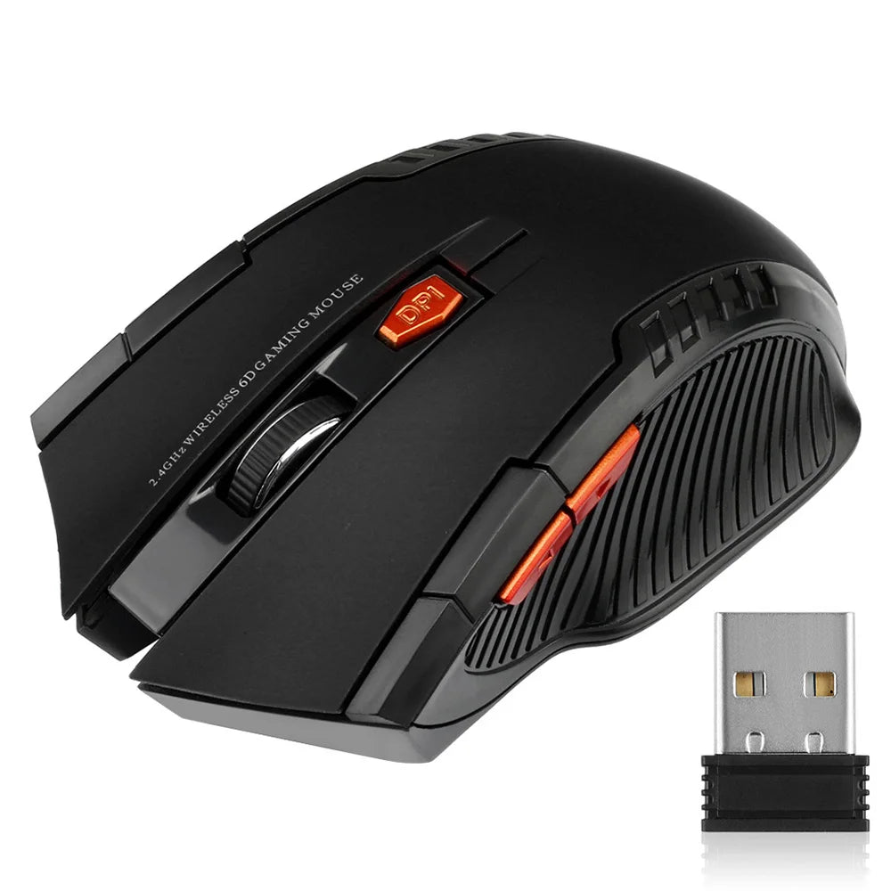 2.4GHz Wireless Mouse Optical Mice Mouse Gaming with USB Receiver Gamer 2000DPI 6 Buttons Mouse For Computer Laptop Accessories