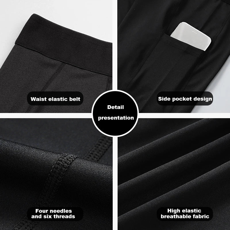 Compression Shorts Men Fitness Leggings Short Pants Sportswear Men Solid Bodybuilding Training Tights Shorts Men Running Shorts