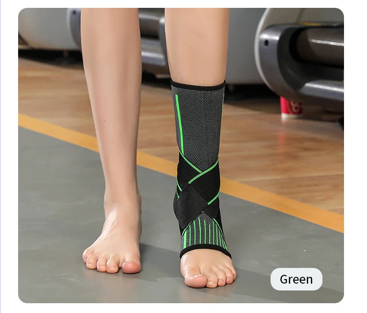 Adjustable Ankle Support Compression Ankle Brace Protector for Running Soccer Basketball Nylon Knitted Bandage Ankle Strap