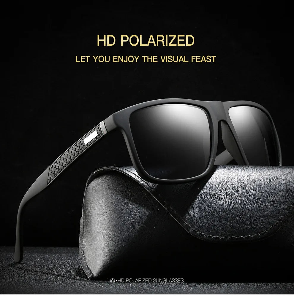 Fashion Vintage Square Polarized Sunglasses Men Women Luxury Brand Designer Men's Sun Glasses Driving Fishing UV400 Eyewear Man