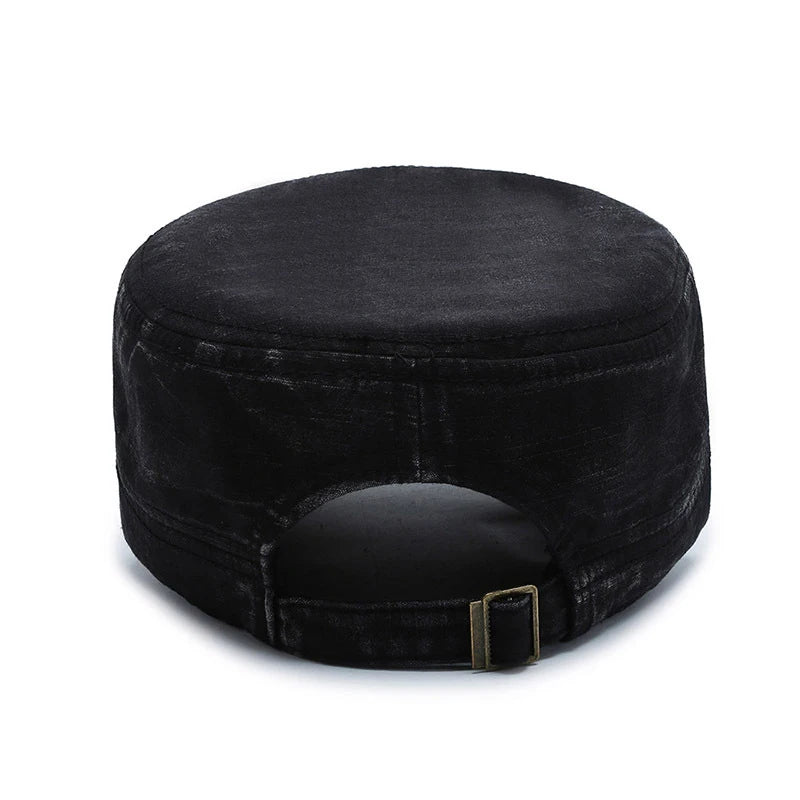 2023 New Men Women Army Hat Washed Cotton Military Hats Cadet Style Cambat Caps Adjustable Flat Top Cap Spring Summer Sun Hat
