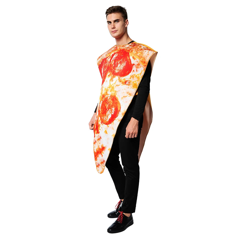 Adult Funny Pizza Costume Halloween Food Cosplay Family Group Outfits Carnival Easter Purim Fancy Dress