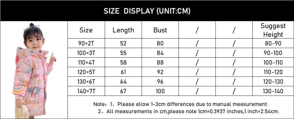 New Girls Boys Down Jacket Winter Coats Children Clothes Hooded Windbreaker Coat For Kids 2-7 Years Cotton Warm Outerwear Kids