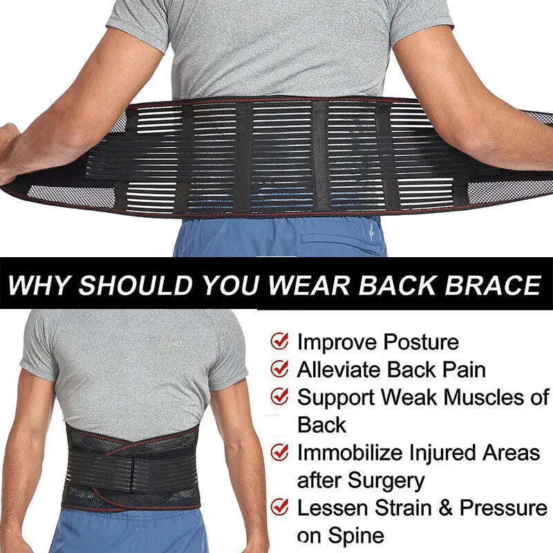 Back Support Belt for Men Women Lumbar Braces Orthopedic Protection Spine Support Belt Pain Relief Brace Waist Trainer Corset