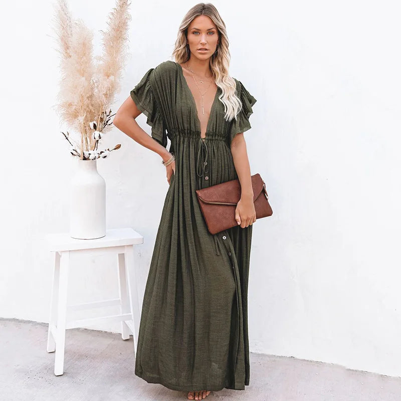 Women Swimsuit Cover Up Open Front Long Beach Kimono Cardigan Swim Bathing Suit Kimono